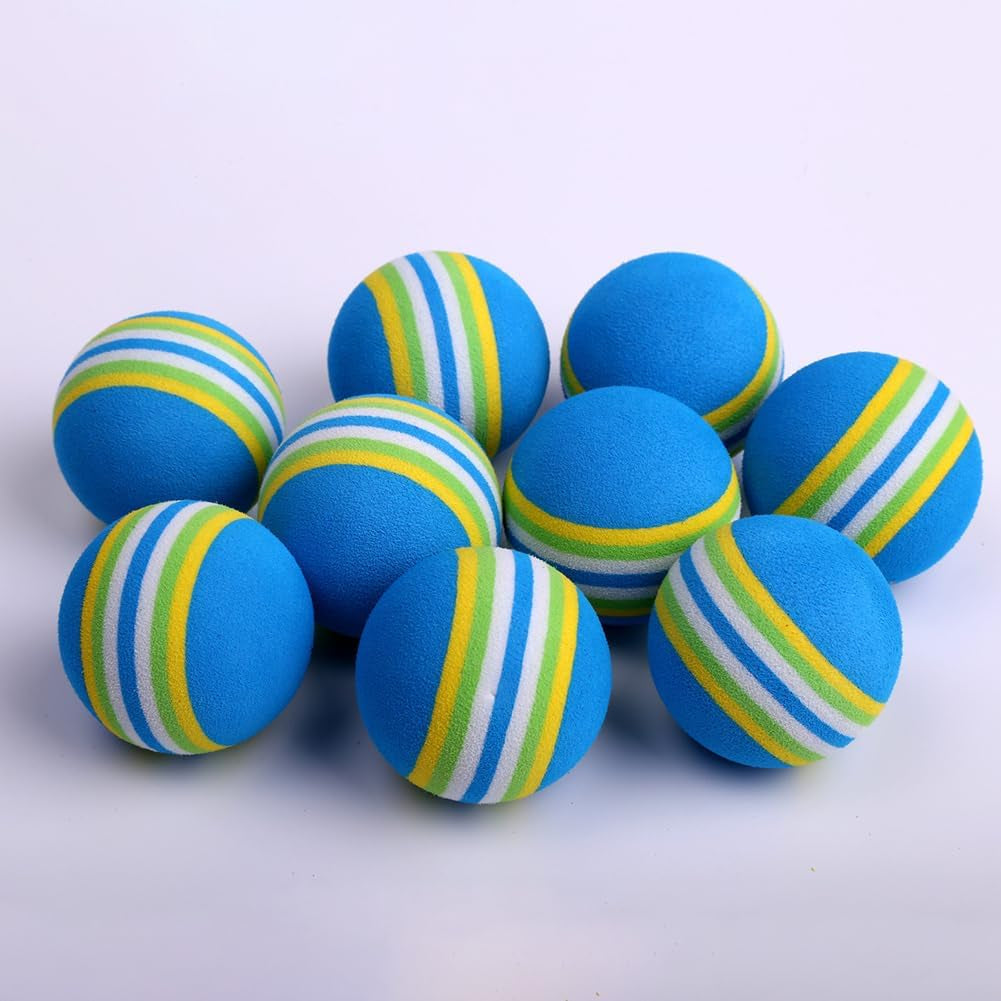 12 Pcs Colorful Foam Cat Toy Balls Rainbow Pet Play Balls Cat Foam Soccer Balls Soft Pet Sponge Balls Interactive Balls for Small Dogs Animals