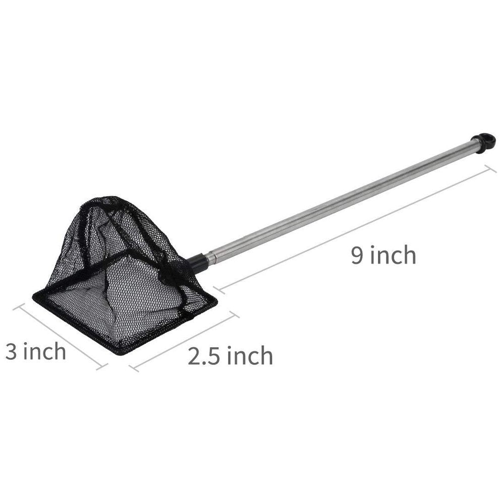 Pawfly 3 Inch Telescopic Aquarium Net Fine Mesh Small Fishnet with Extendable 9-24 Inch Long Handle Animals & Pet Supplies > Pet Supplies > Fish Supplies > Aquarium Fish Nets Pawfly   