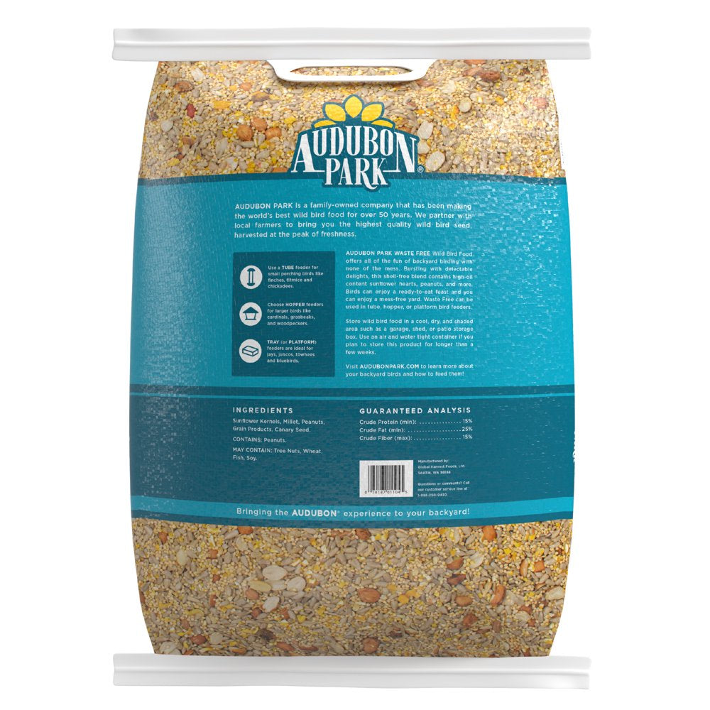 Audubon Park Waste Free Wild Bird Food, 15 Lbs. Animals & Pet Supplies > Pet Supplies > Bird Supplies > Bird Food Global Harvest Foods Ltd.   