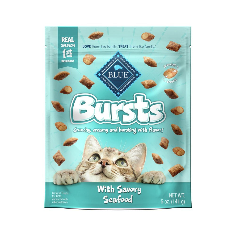 Blue Buffalo Bursts Chicken Flavor Crunchy Treats for Cats, Whole Grain, 5 Oz. Bag Animals & Pet Supplies > Pet Supplies > Cat Supplies > Cat Treats Blue Buffalo Seafood  