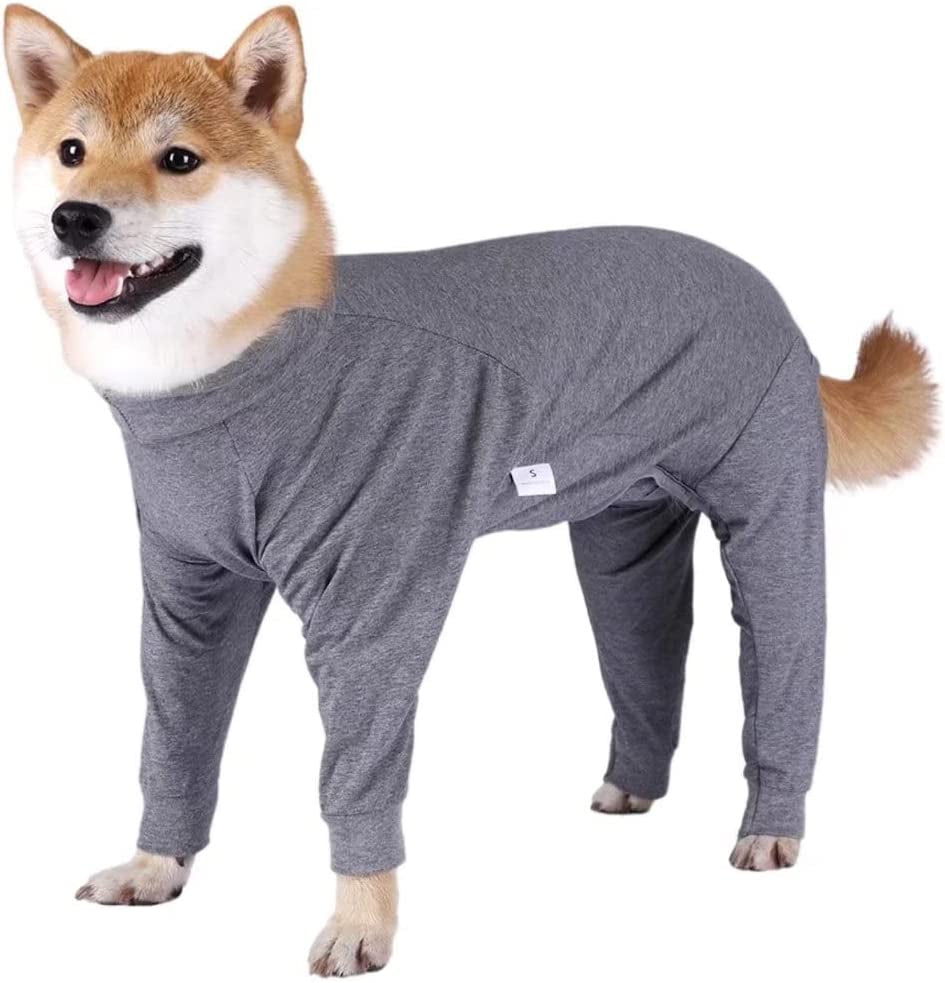 Xqpetlihai Christmas Dog Clothes Dog Onesie Surgery Recovery Suit Dog Pajamas for Large and Medium Dog (XXXL,CH) Animals & Pet Supplies > Pet Supplies > Dog Supplies > Dog Apparel Xqpetlihai GREY XXX-Large (Pack of 1) 