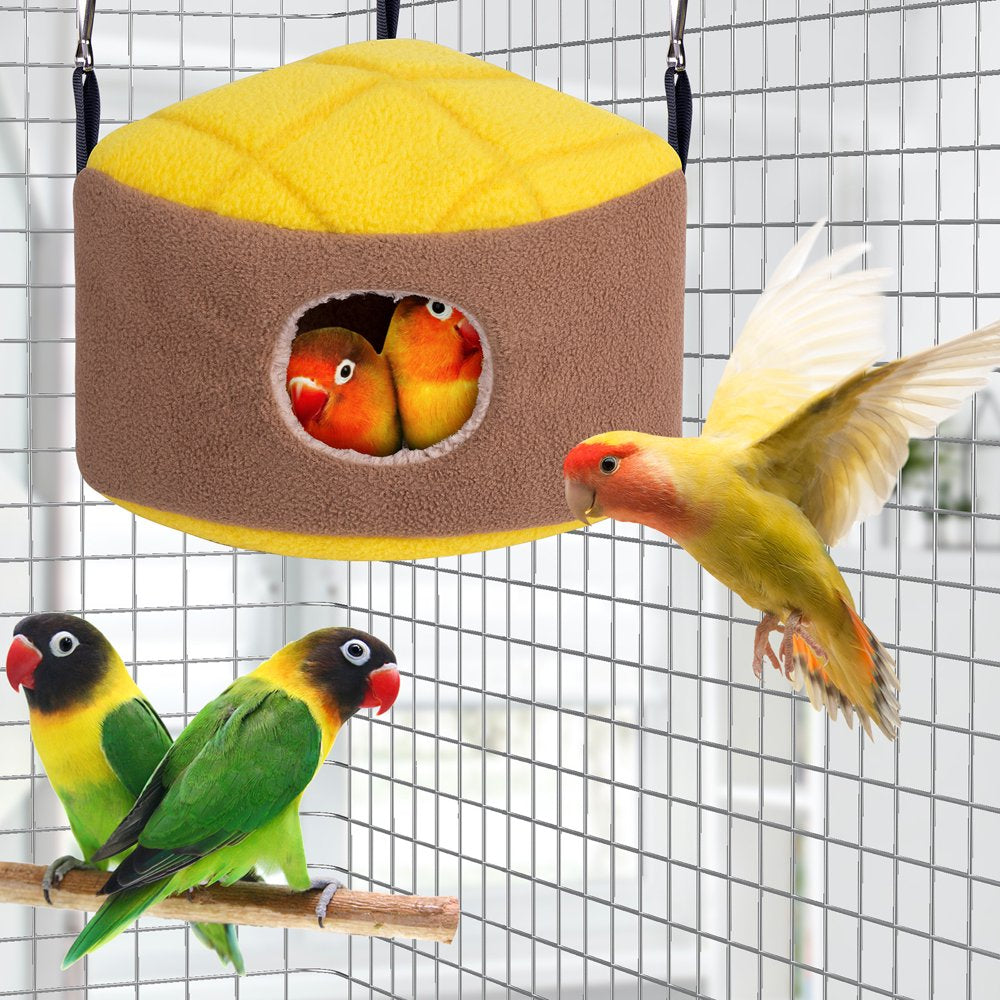 BOOYOU Warm Bird Nest Winter House Snuggle Hut Hanging Hammock Cage Accessories Plush Hideaway for Gerbil Small Parrot Parakeet Cockatiel Budgie Conure Finch Dwarf Hamster Mouse Rat Animals & Pet Supplies > Pet Supplies > Bird Supplies > Bird Cage Accessories BOOYOU   