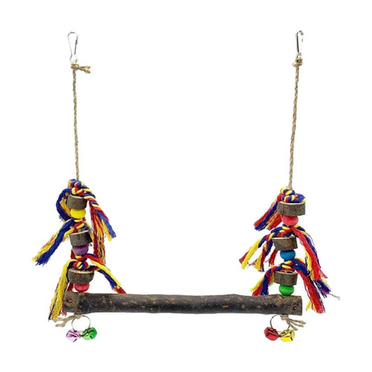 Chicken Ladder Wooden Bird Perch Toy Large Birds Canary B B Animals & Pet Supplies > Pet Supplies > Bird Supplies > Bird Ladders & Perches HOMYL   