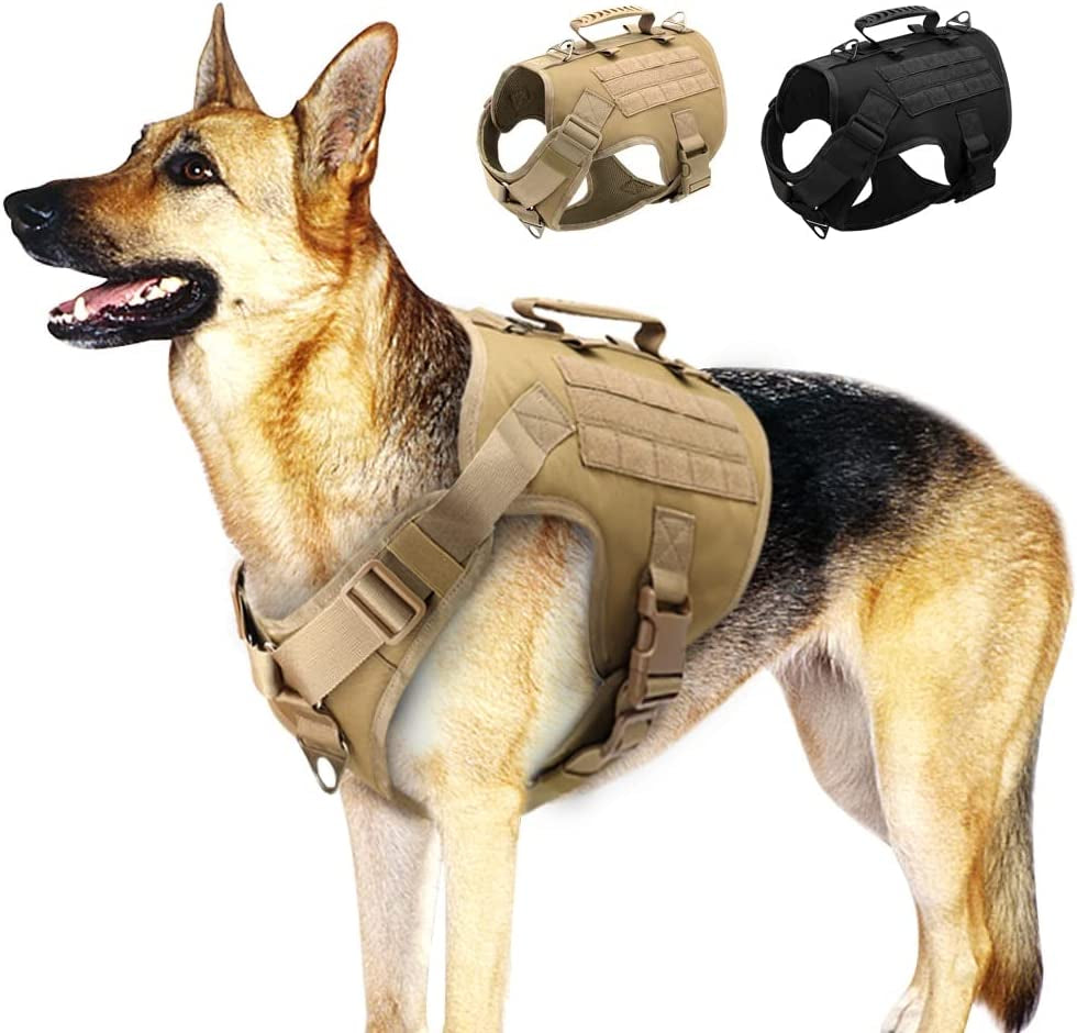 SXNBH Dog Harness Pet Military Training Dog Vest Shepherd Dog Harness Molle Vest for Medium Large Dogs ( Color : E , Size : M ) Animals & Pet Supplies > Pet Supplies > Dog Supplies > Dog Apparel chuju   