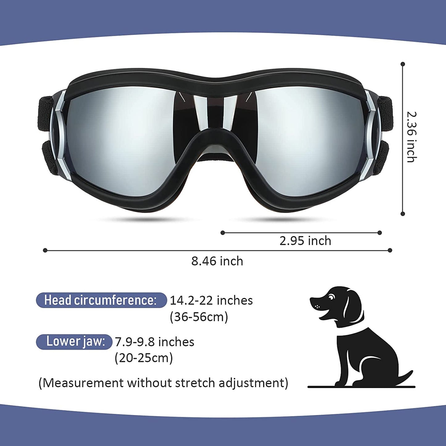 4 Pcs Dog Goggles Dog Sunglasses UV Protection Dog Glasses Windproof anti Fog Dust Dog Snow Goggles Pet Goggles with Adjustable Strap for Medium to Large Dogs Outdoor Travel Skiing, Black Animals & Pet Supplies > Pet Supplies > Dog Supplies > Dog Apparel Kingdder   