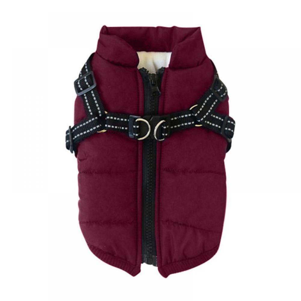 Pet Dog Jacket Vest Waterproof Thick Fleece Warm Coat for Puppy Cat Winter Cold Weather Apparel
