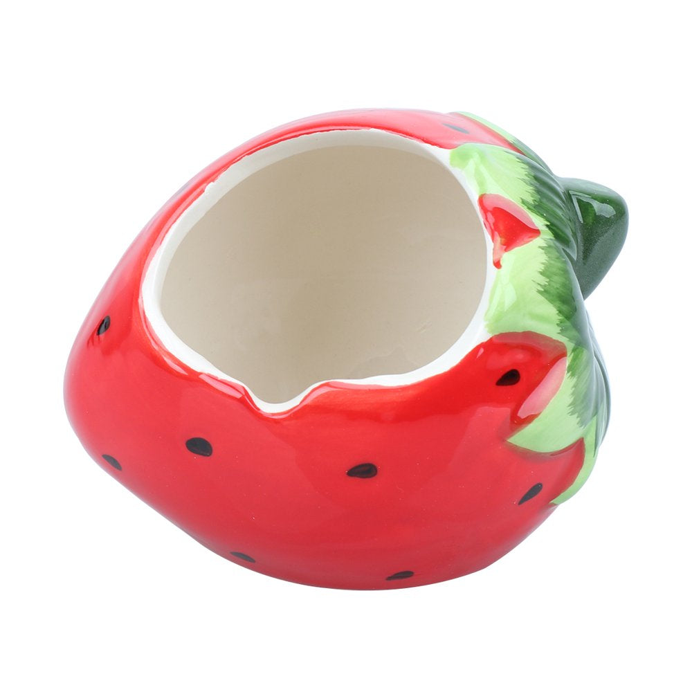 Ceramic Cartoon Strawberry Shape Hamster House Home Summer Cool Small Animal Pet Nesting Habitat Cage Accessories Animals & Pet Supplies > Pet Supplies > Small Animal Supplies > Small Animal Habitats & Cages NUOLUX   