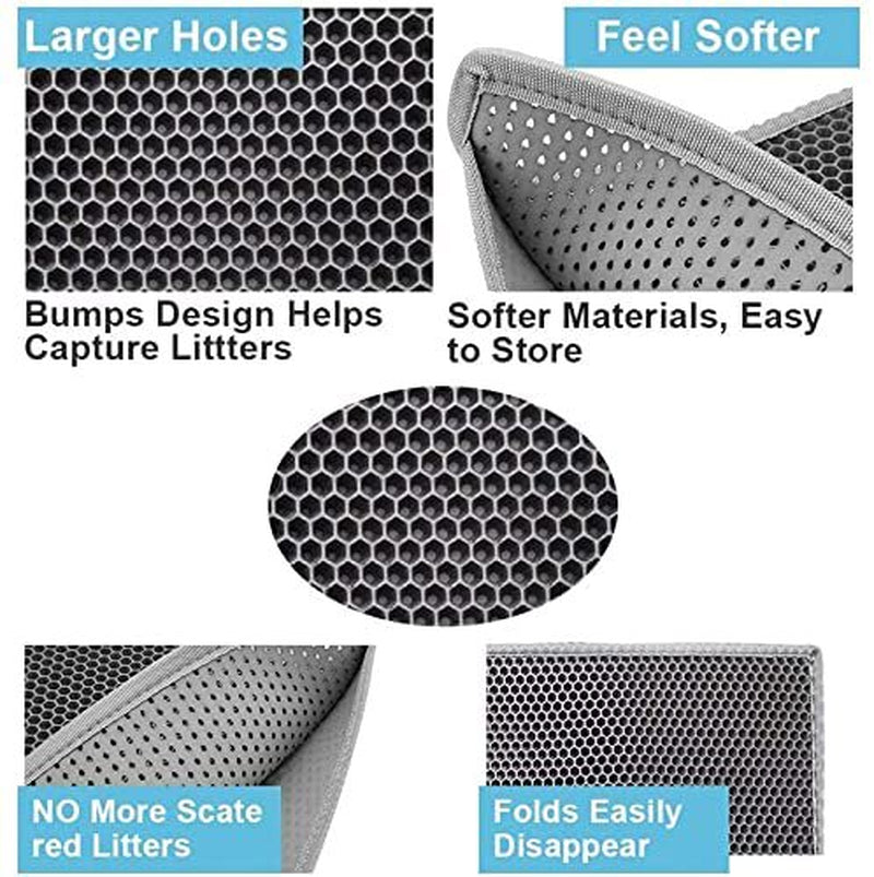 Cat Litter Mat, Litter Box Mat,Honeycomb Double Layer Trapping Litter Mat Design,Waterproof Urine Proof Kitty Litter Mat,Easy Clean Scatter Control(40*50Cm) Sale 7961 Animals & Pet Supplies > Pet Supplies > Cat Supplies > Cat Litter Box Mats Dunmore   