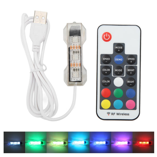 LED Aquarium Light, Colorful USB Charging Underwater Light Light Weight for Small Fish Tanks for Medium Fish Tanks White Line Animals & Pet Supplies > Pet Supplies > Fish Supplies > Aquarium Lighting Spptty Second-generation white wire remote control light  
