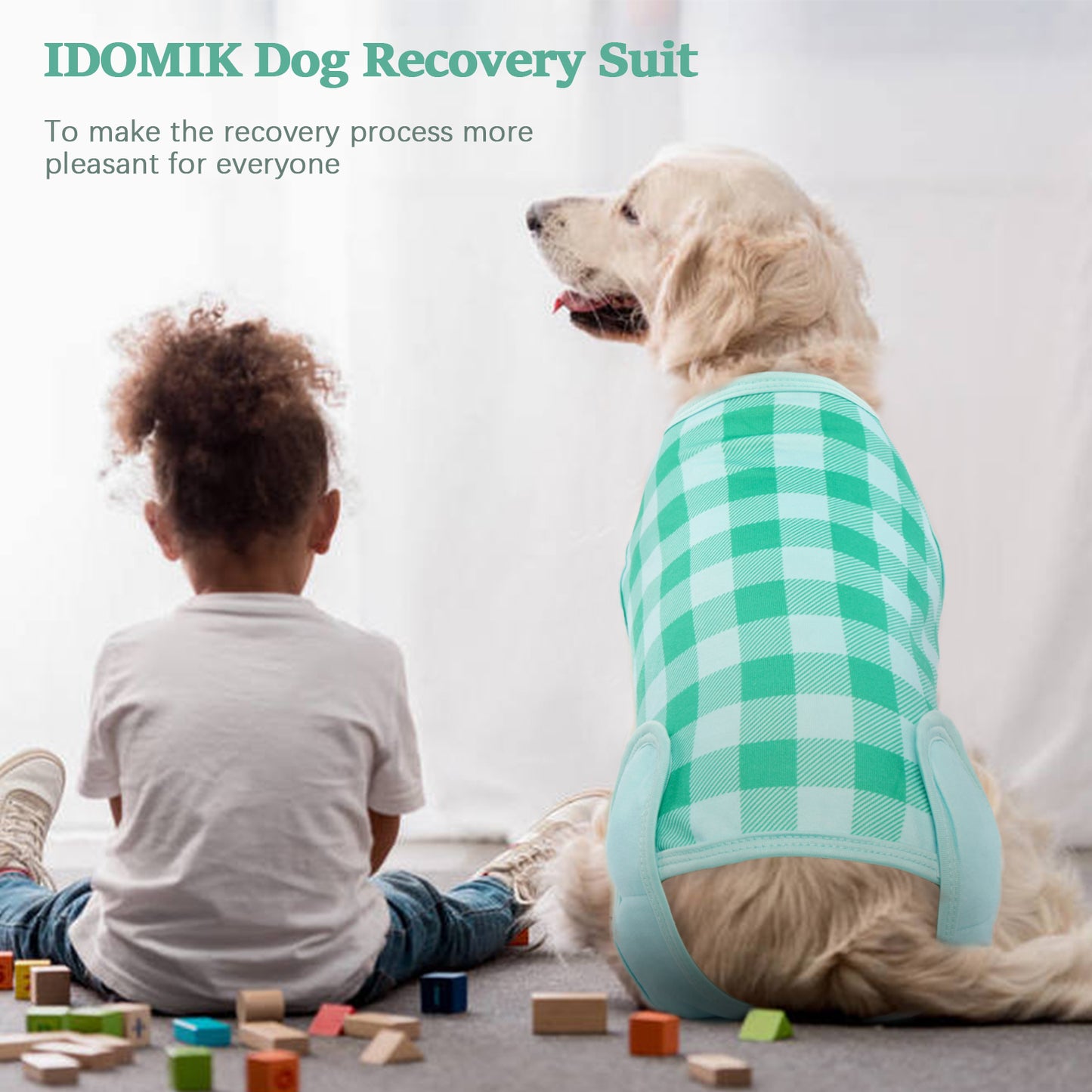 IDOMIK Dog Surgery Recovery Suit, Dog Onesie Recovery Suit after Surgery, Breathable Abdominal Wound Skin Diseases Protector, Cone Collar Alternative, Pet Dog Recovery Shirt Animals & Pet Supplies > Pet Supplies > Dog Supplies > Dog Apparel IDOMIK   