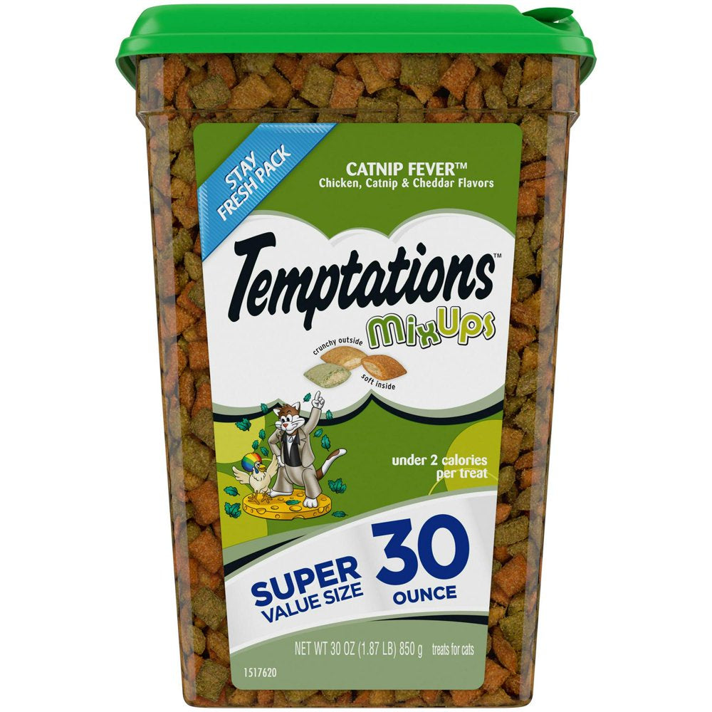 Temptations Mixups Crunchy and Soft Cat Treats Catnip Fever Flavor, 30 Oz. Tub Animals & Pet Supplies > Pet Supplies > Cat Supplies > Cat Treats Mars Petcare   