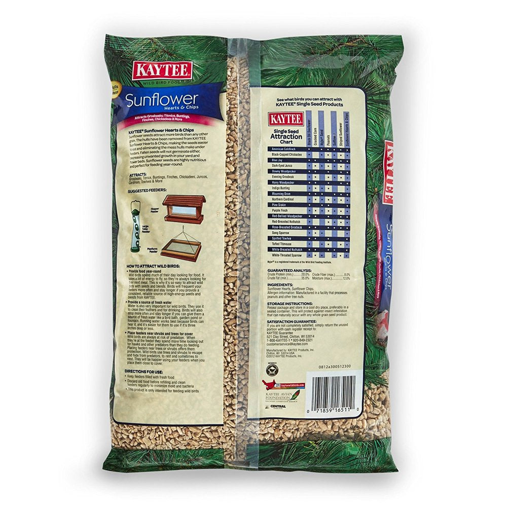 Kaytee Sunflower Hearts & Chips Wild Bird Food, 3 Lb. Animals & Pet Supplies > Pet Supplies > Bird Supplies > Bird Food CENTRAL GARDEN & PET COMPANY   