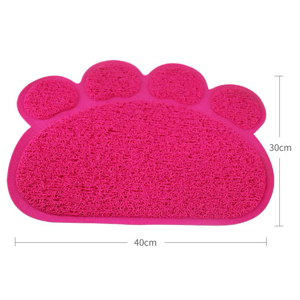 Cats Litter Trapping Mats Pads 30*40Cm PVC Elastic Fiber Mats for Cats Litter Boxes New Animals & Pet Supplies > Pet Supplies > Cat Supplies > Cat Litter Box Mats Zoomarlous 30*40cm Rose Red 