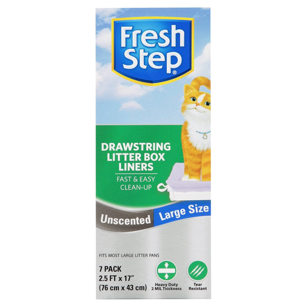 Fresh Step Drawstring Cat Litter Box Liners Unscented, Large Animals & Pet Supplies > Pet Supplies > Cat Supplies > Cat Litter Box Liners Fetch for Pets   