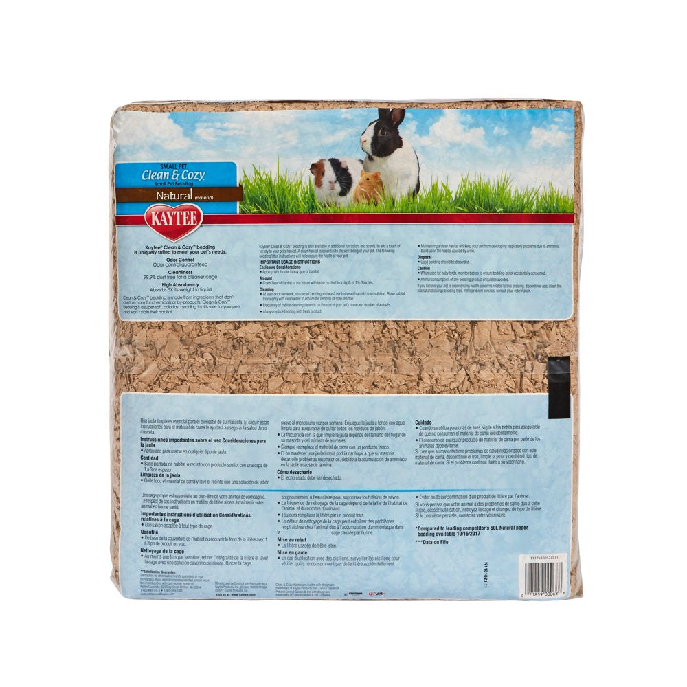 Kaytee Clean & Cozy Natural Small Animal Pet Bedding 72 Liters Animals & Pet Supplies > Pet Supplies > Small Animal Supplies > Small Animal Bedding Central Garden and Pet   