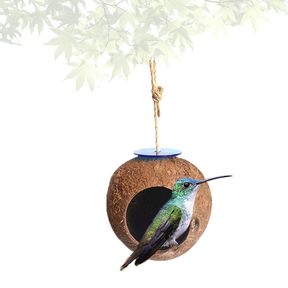 Manunclaims Hanging Coconut Bird House, Natural Coconut Fiber Shell Bird Nest for Parrot Parakeet Lovebird Finch Canary,Coconut Hide Bird Swing Toys for Hamster, Bird Cage Accessories Animals & Pet Supplies > Pet Supplies > Bird Supplies > Bird Cage Accessories Manunclaims   