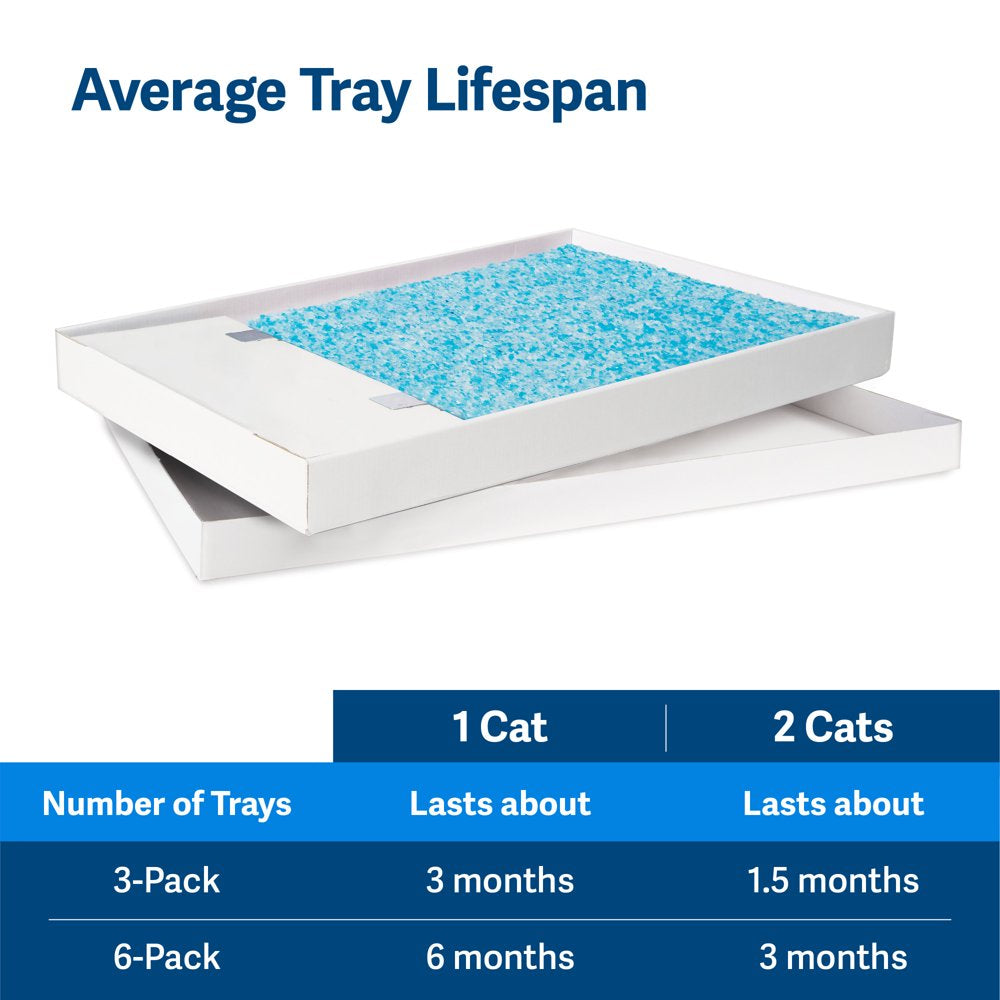 Petsafe Scoopfree Replacement Blue Crystal Litter Tray, 6-Pack Easy Cleanup with Disposable Tray Includes Leak Protection and Low Tracking Litter Animals & Pet Supplies > Pet Supplies > Cat Supplies > Cat Litter Radio Systems Corporation   