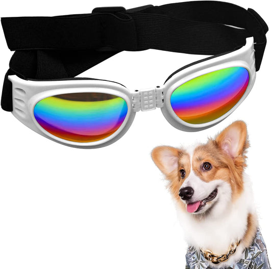 Dog Sunglasses,Dog Goggles with Adjustable Band Pet Glasses Waterproof Goggles for Dogs Windproof Snowproof Dog UV Sunglasses for Dogs Doggy Pet Animals & Pet Supplies > Pet Supplies > Dog Supplies > Dog Apparel Acooruiteng   