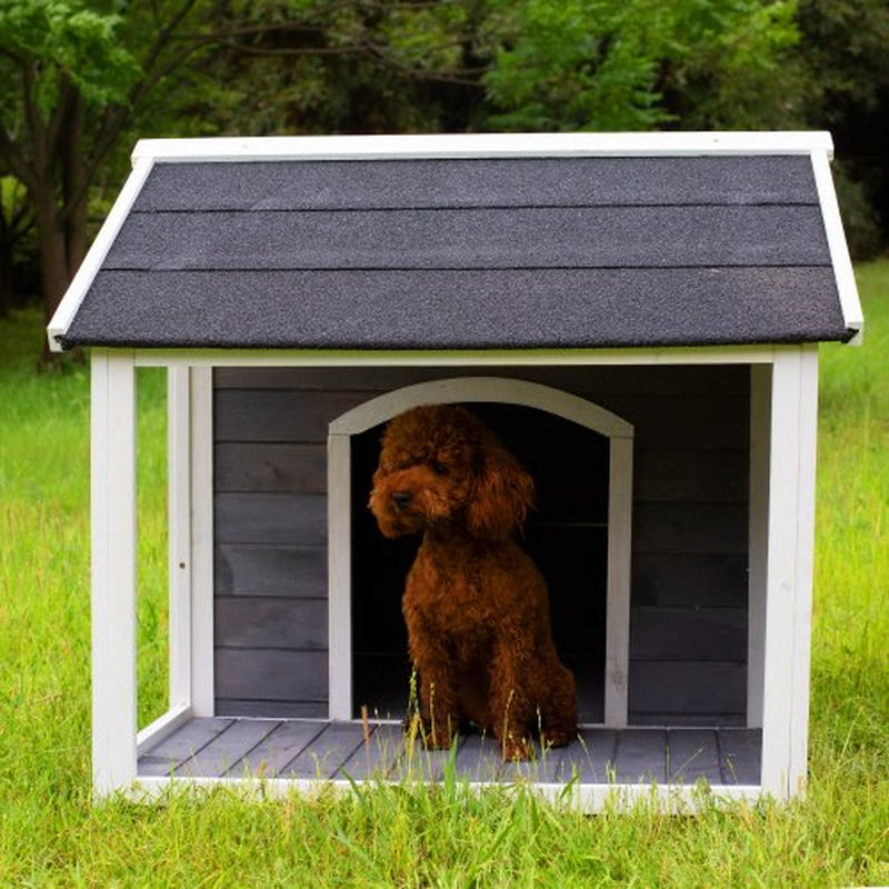 Dog House,Pet Outdoor Natural Wood Shelter,Waterproof Pet Home(Burlywood) Animals & Pet Supplies > Pet Supplies > Dog Supplies > Dog Houses YELITE   