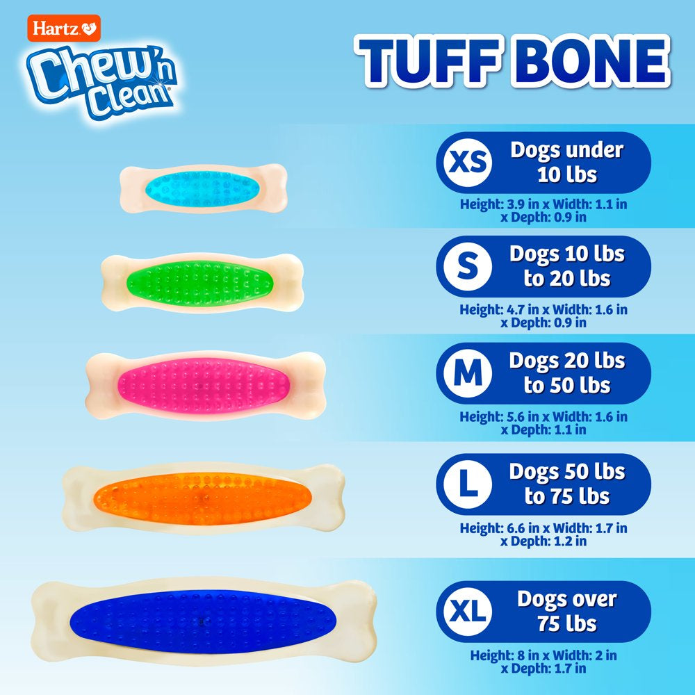 Hartz Chew 'N Clean Tuff Bone Dog Chew Toy, Small, Color May Vary Animals & Pet Supplies > Pet Supplies > Dog Supplies > Dog Toys Hartz Mountain Corp   