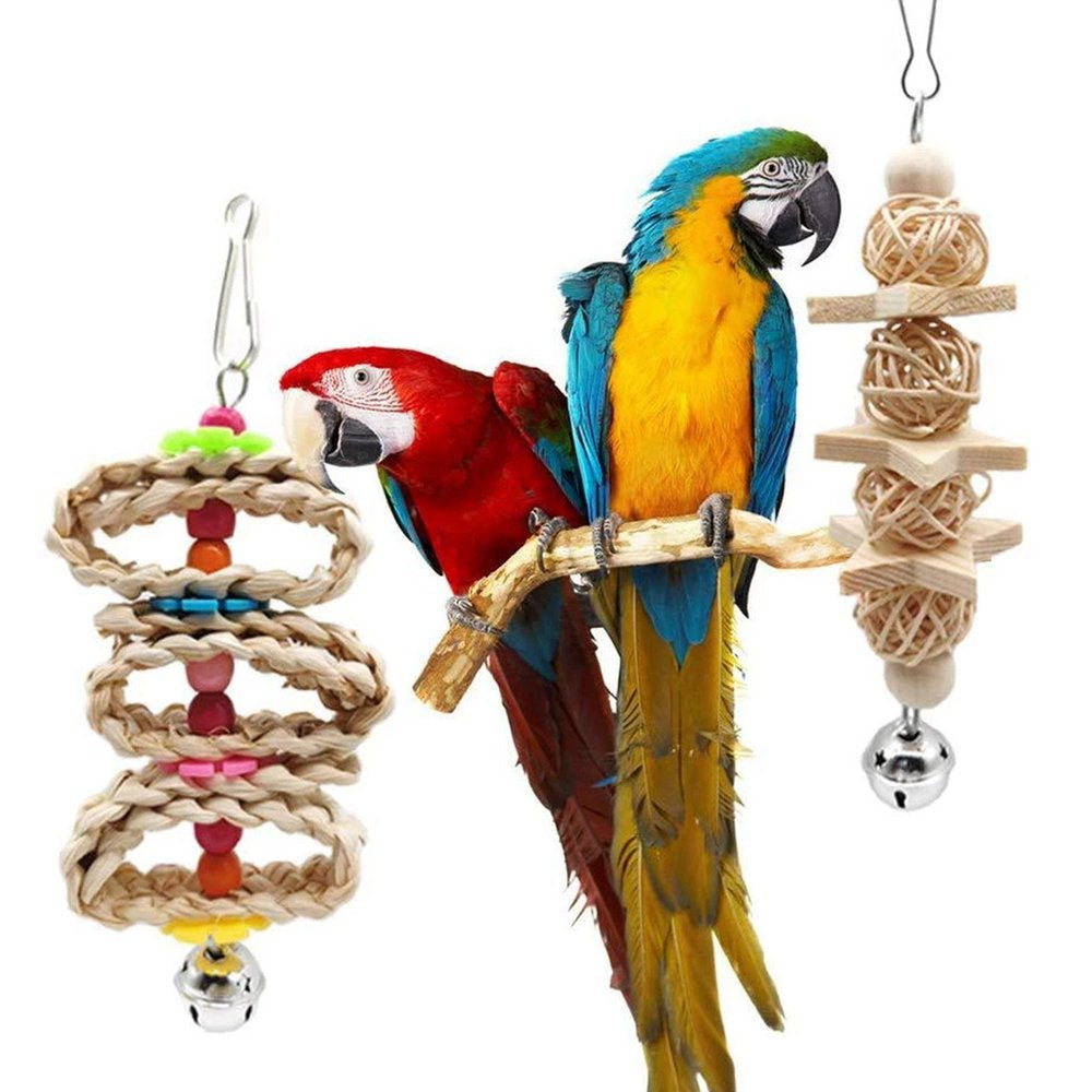 Bird Toys Perch Accessories for Parrot Swing Toys Ladder Pet DIY African Grey Budgie Papegaaien Speelgoed