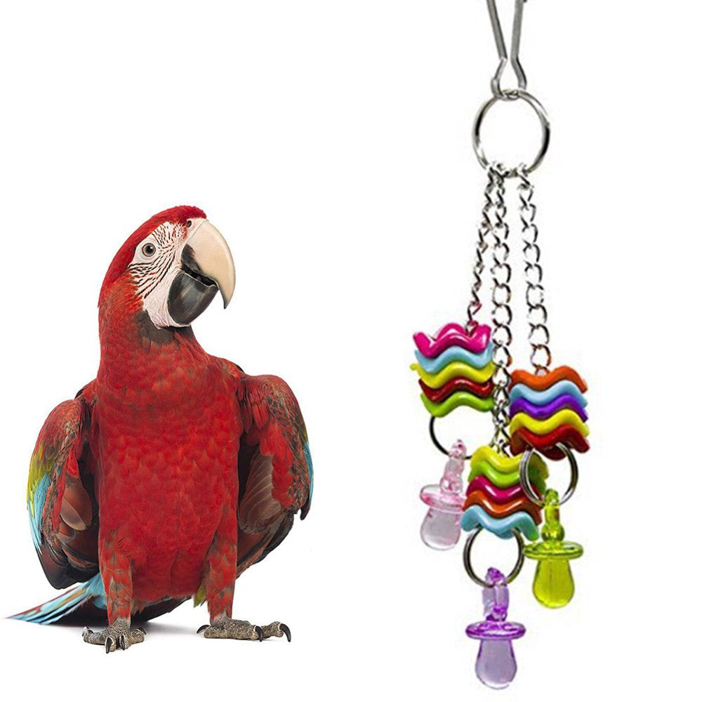 Visland Bird Parrot Toy Chew Toys Large Pet Bells Cage Bell Swing Hanging Bell Toys Animals & Pet Supplies > Pet Supplies > Bird Supplies > Bird Toys Visland   