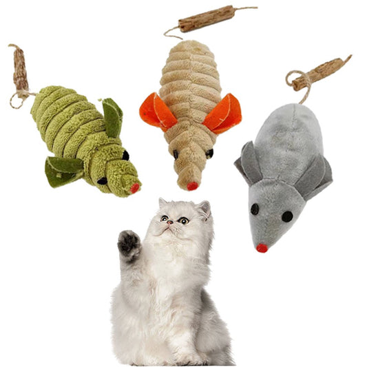Catnip Cat Toy Plush Chew Mouse Pet Toy Interactive Teeth Clean for Indoor Cats and Kittens 3-Pack Animals & Pet Supplies > Pet Supplies > Cat Supplies > Cat Toys ZhouBian   