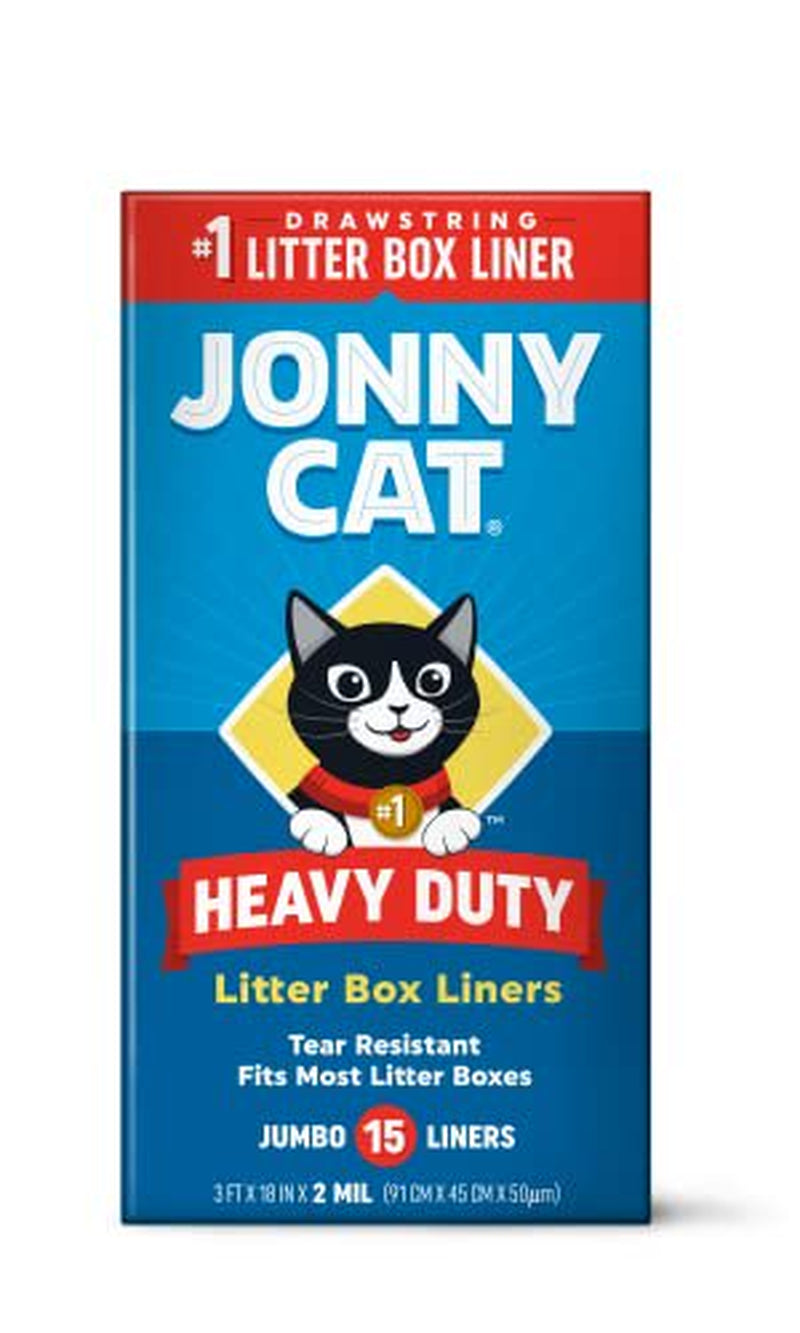 Jonny Cat Heavy Duty Litter Box Liners, Jumbo, 15Ct