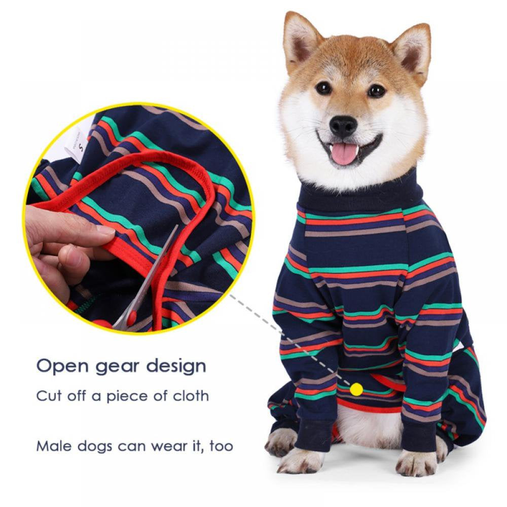 Dog Pajamas Jumpsuit for Medium Large Dogs,Lightweight Dog Pjs Clothes Apparel Onesies,Shirt for Large Size Dogs after Surgery, Full Belly Animals & Pet Supplies > Pet Supplies > Dog Supplies > Dog Apparel Vision   