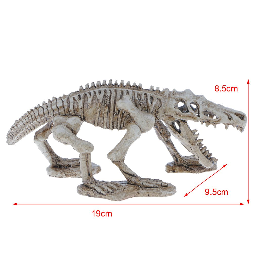 Resin Dinosaur Skeleton Ornaments for Reptile Amphibians Terrarium Vivarium Habitat Aquarium Landscape Decoration, Hideouts Hiding Places Animals & Pet Supplies > Pet Supplies > Small Animal Supplies > Small Animal Habitat Accessories perfk   