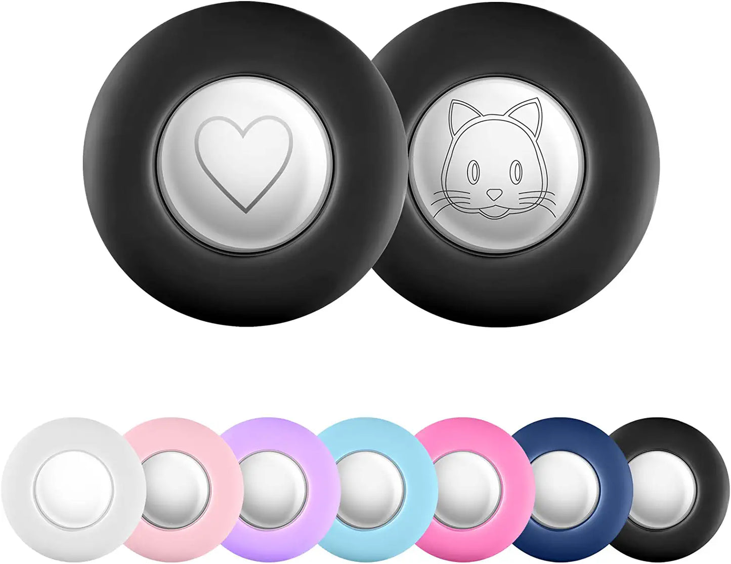 Airtag Cat Collar Holder(2Pack), Silicone Apple Air Tag Case Cover for Smaller than 0.8Inch Pet Collar Harness Loop Cibaabo Electronics > GPS Accessories > GPS Cases Cibaabo   