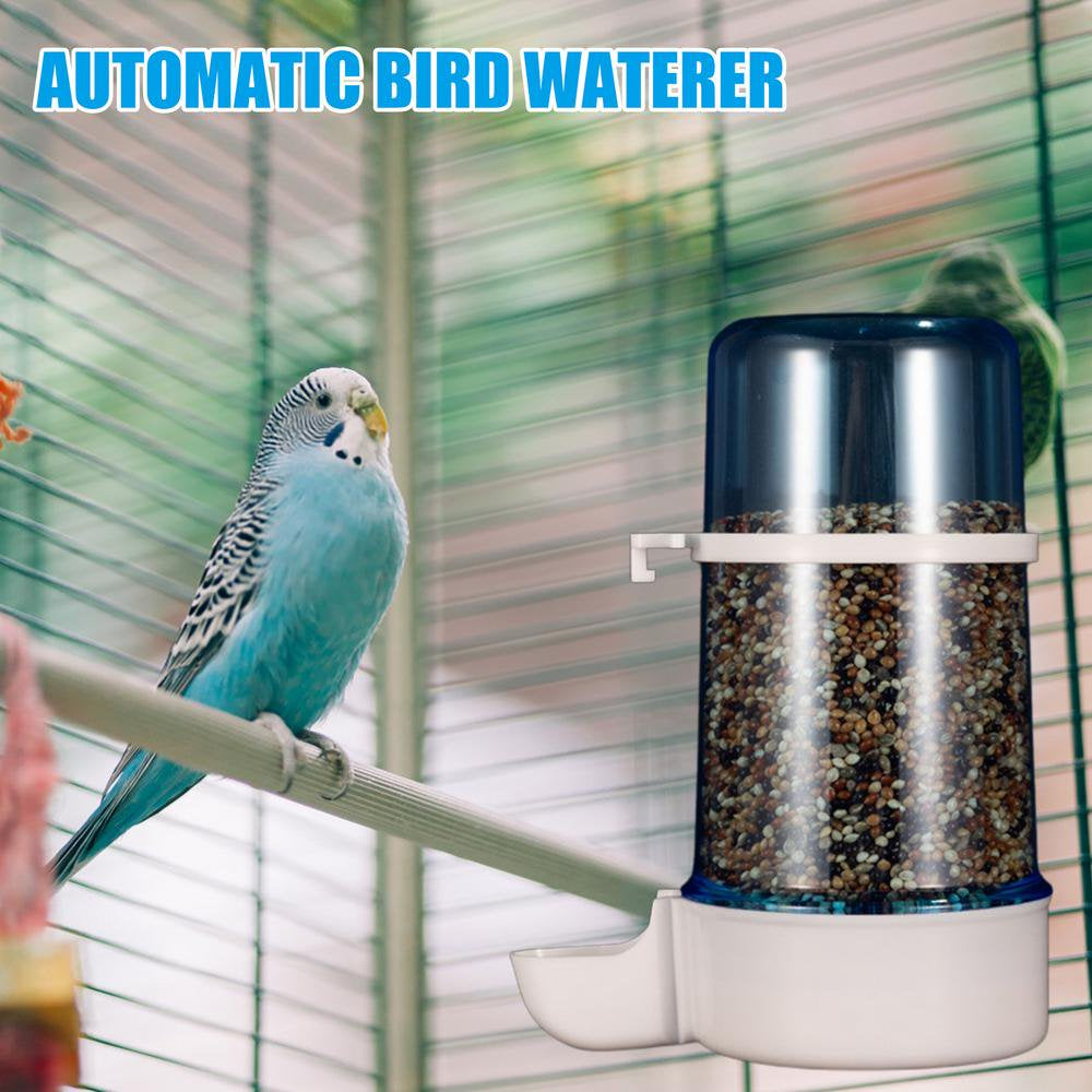 Julam Automatic Bird Feeder Bird Waterer Food Feeder Drinking Bottle Birds Drinker Bird Cage Accessories Drinking Bottle Container for Pigeon Quail Lovebirds Parrot Make Feeding Birds Easy Robust Animals & Pet Supplies > Pet Supplies > Bird Supplies > Bird Cage Accessories Julam   