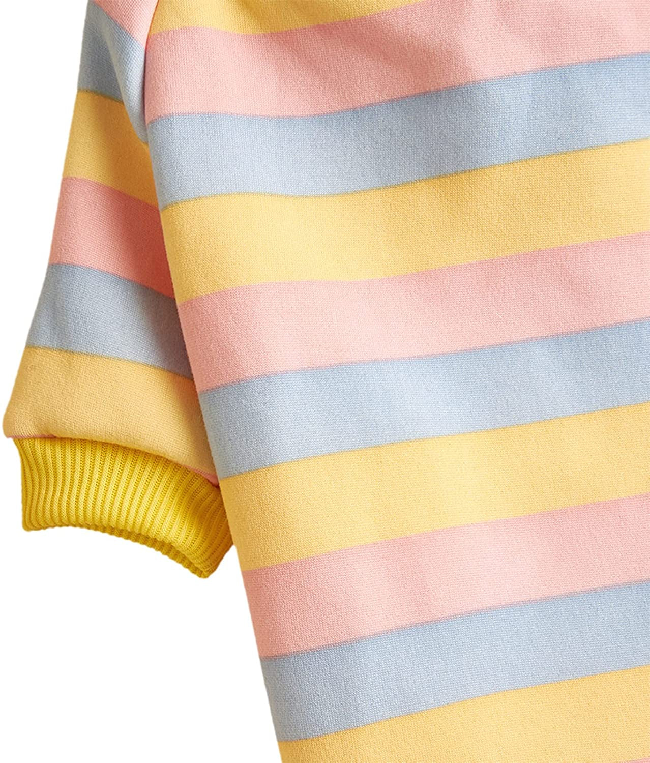 JOUHOI Striped Dog Sweater for Small Dogs Winter Sweatshirt Warm Pet Puppy Clothes Doggie Cat Clothing, Pink Yellow, Medium, (DST-01) Animals & Pet Supplies > Pet Supplies > Dog Supplies > Dog Apparel JOUHOI   