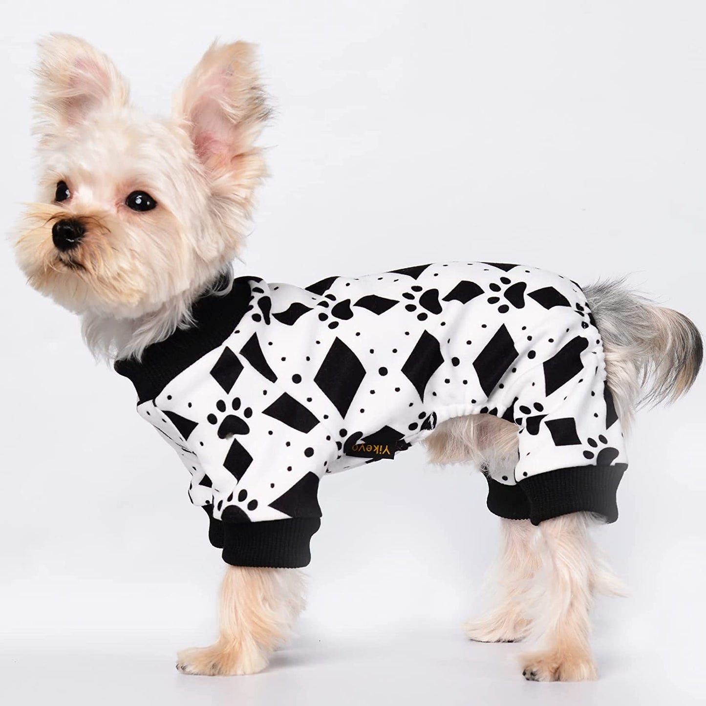 Yikeyo Dog Pajamas for Small Dog Girl Boy, Cute Pattern Dog Jammies Dog Pjs Winter Dog Clothes for Small Dogs Chihuahua Yorkie, Pet Jumpsuit, Cat Apparel Outfit (Animals, Medium) Animals & Pet Supplies > Pet Supplies > Dog Supplies > Dog Apparel Yikeyo White X-Small 