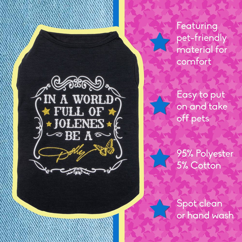 Doggy Parton, Dog Clothes, Be a Dolly Dog T-Shirt, Black, L Animals & Pet Supplies > Pet Supplies > Dog Supplies > Dog Apparel Mission Pets, Inc   