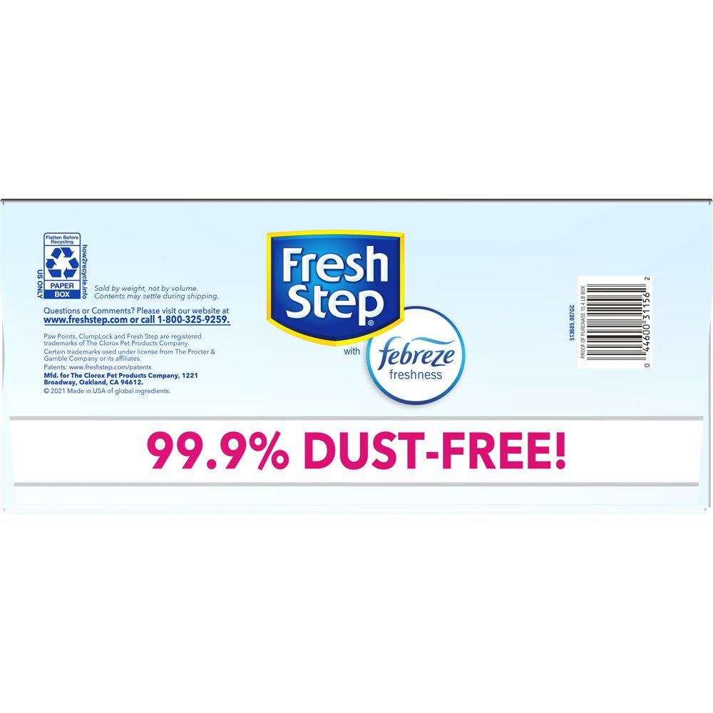 Fresh Step Lightweight Extreme Scented Litter with Febreze, Clumping Cat Litter, 15.4 Pounds Animals & Pet Supplies > Pet Supplies > Cat Supplies > Cat Litter The Clorox Company   