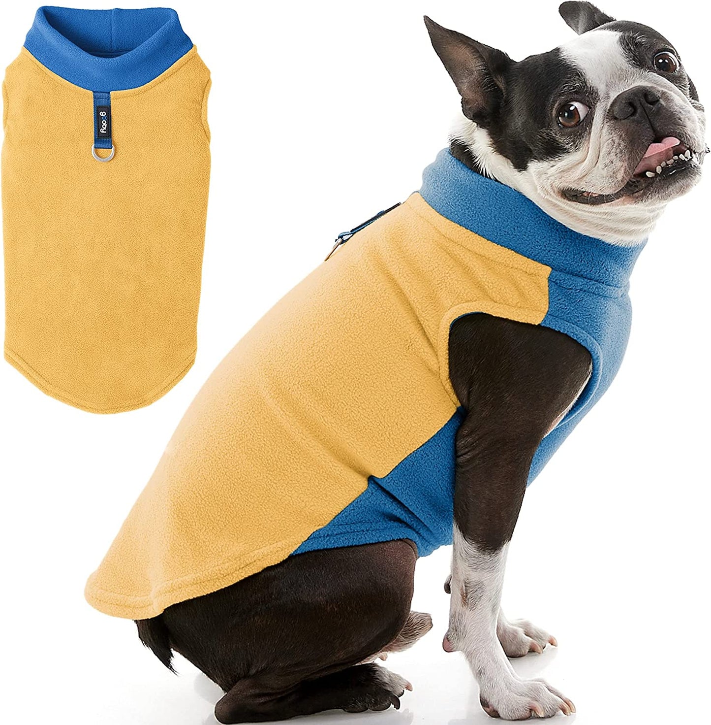 Gooby Half Stretch Fleece Vest Dog Sweater - Pink, Small - Warm Pullover Fleece Dog Jacket with D-Ring Leash - Winter Small Dog Sweater Coat - Cold Weather Dog Clothes for Small Dogs Boy or Girl Animals & Pet Supplies > Pet Supplies > Dog Supplies > Dog Apparel Inafiction USA, Inc. dba Gooby Pet Fashion Half Stretch Honey Mustard Medium chest (~16") 