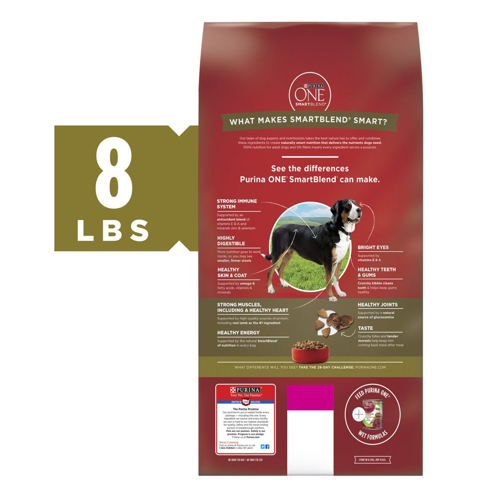 Purina ONE Natural Dry Dog Food, Smartblend Lamb & Rice Formula, 8 Lb. Bag Animals & Pet Supplies > Pet Supplies > Small Animal Supplies > Small Animal Food Nestlé Purina PetCare Company   