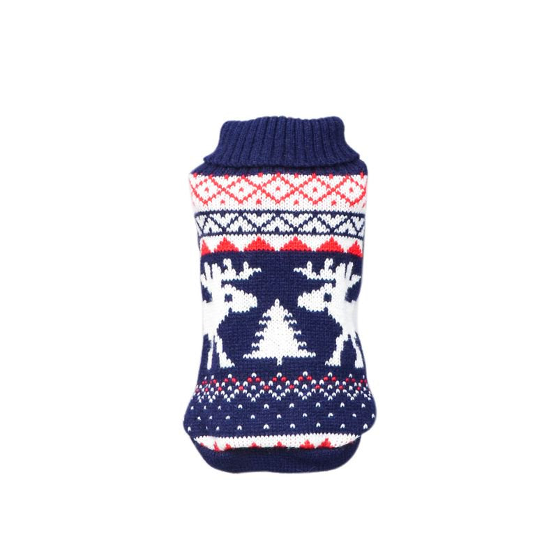 Pet Dog Cat Sweater, Christmas Thickened Elks Pattern Outwear, Doggy Autumn Winter Warm Jacket Coat Puppy Pet Cat Clothes Costume Apparel,Brown,M Animals & Pet Supplies > Pet Supplies > Cat Supplies > Cat Apparel LINKABC L Blue 