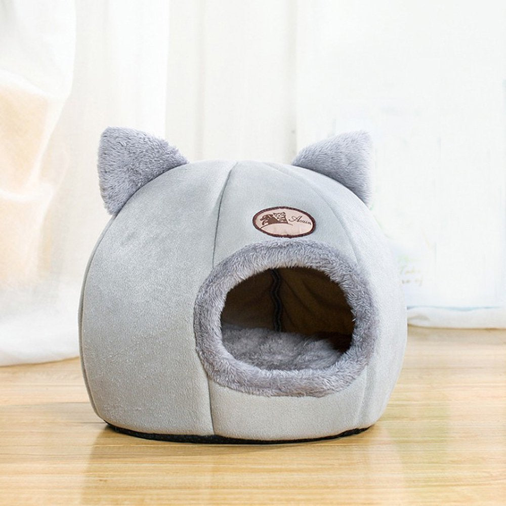 Pet Tent Cave Bed for Cats/Small Dogs Self-Warming 2-In-1 Cat Tent/ Bed/Cat Hut with Removable Washable Cushion, Comfortable Pet Sleeping Bed Animals & Pet Supplies > Pet Supplies > Cat Supplies > Cat Beds Tickas   