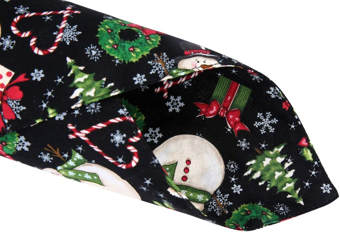 2 Pack Christmas Dog Bandana Reversible Triangle Bibs Scarf Accessories for Dogs Cats Pets Animals Animals & Pet Supplies > Pet Supplies > Dog Supplies > Dog Apparel KZHAREEN   