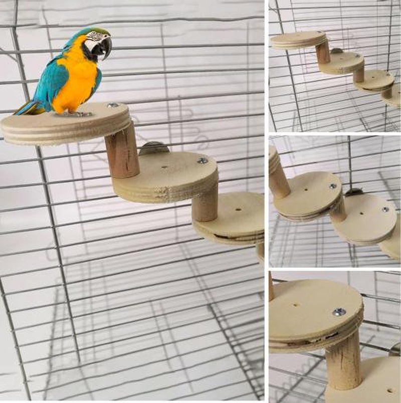 Cheers.Us 1 Set Hamster Ladder High Stability Detachable Solid Climbing Stairs Birds Parrot Exercise Perches Stand,Solid, Compact for Small Animal to Use for Exercise