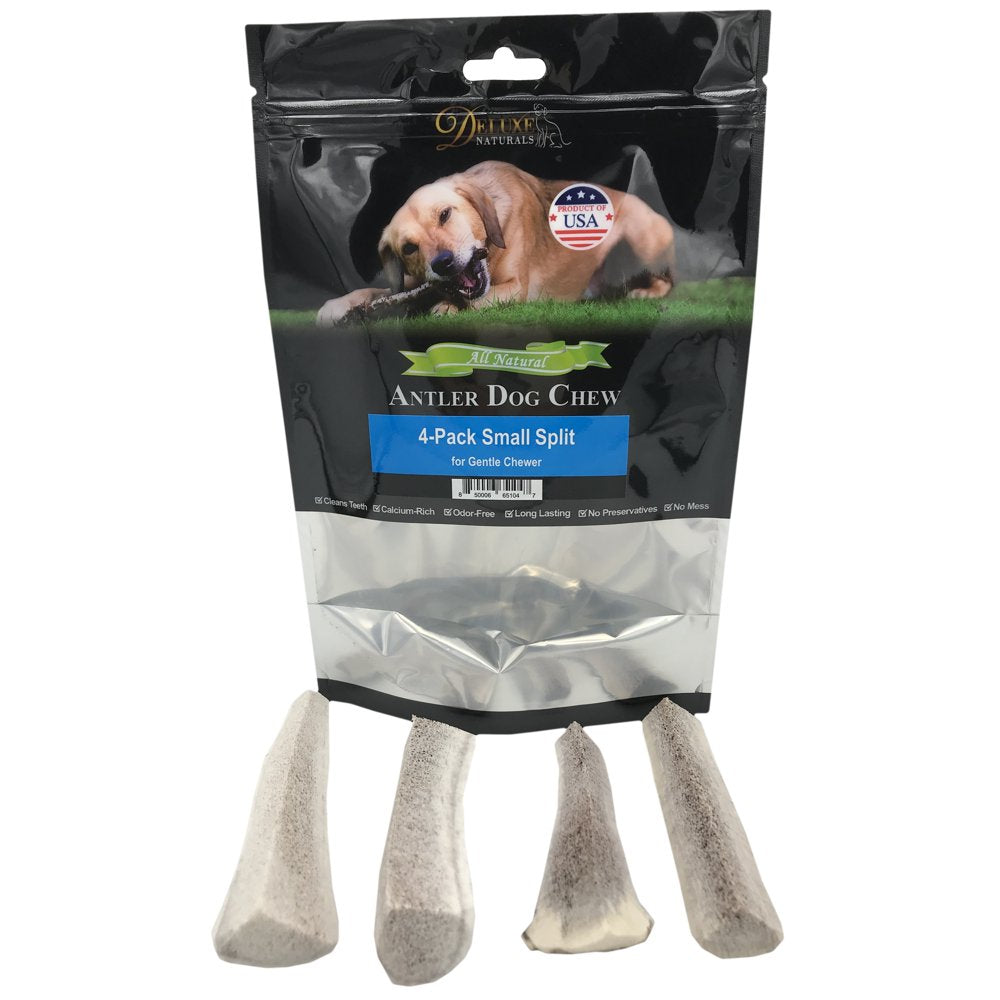 Deluxe Naturals Elk Antler Dog Chew 6-Pack, Medium Split Antlers