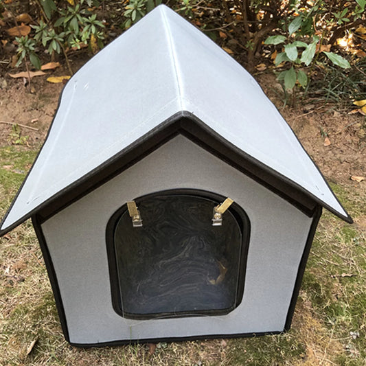 Jdafst Pet House Waterproof Villa Cat Little Kennel Collapsible Dog Shelter for Outdoor Animals & Pet Supplies > Pet Supplies > Dog Supplies > Dog Houses JdafST M Army Green 