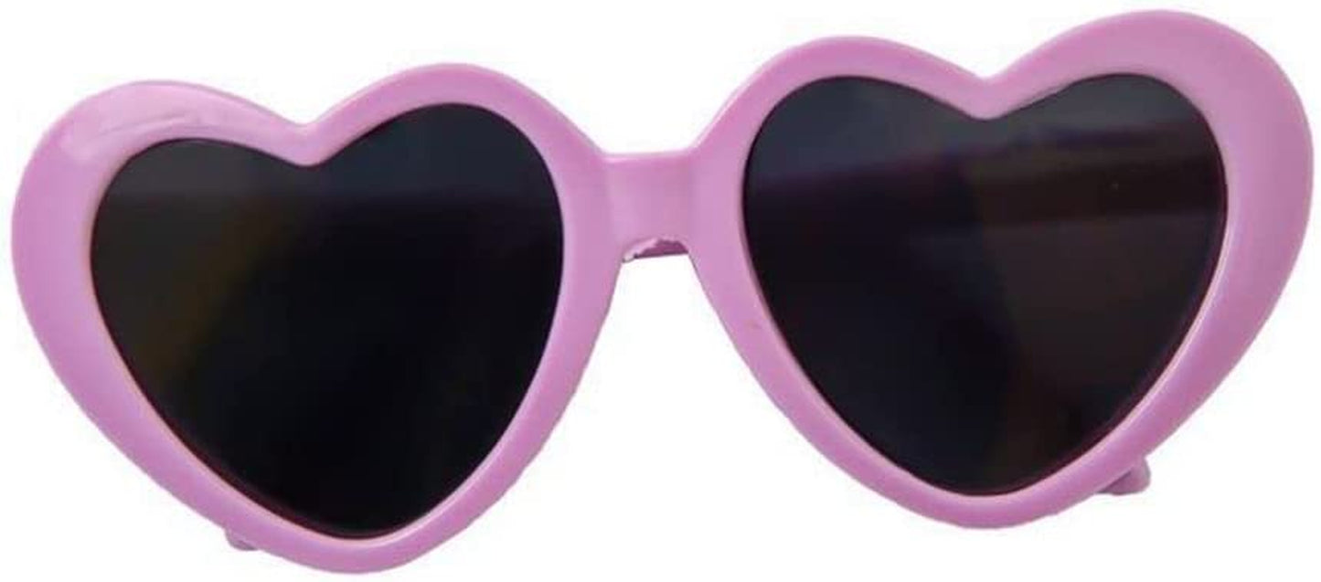 Pet Sunglasses Cute Pet Dog Sunglasses Cat Glasses Heart Sun Flower Glasses for Maltese Hiromi Poodle Small Dogs Cat Accessories(Pink) Animals & Pet Supplies > Pet Supplies > Dog Supplies > Dog Apparel Houchu Purple  