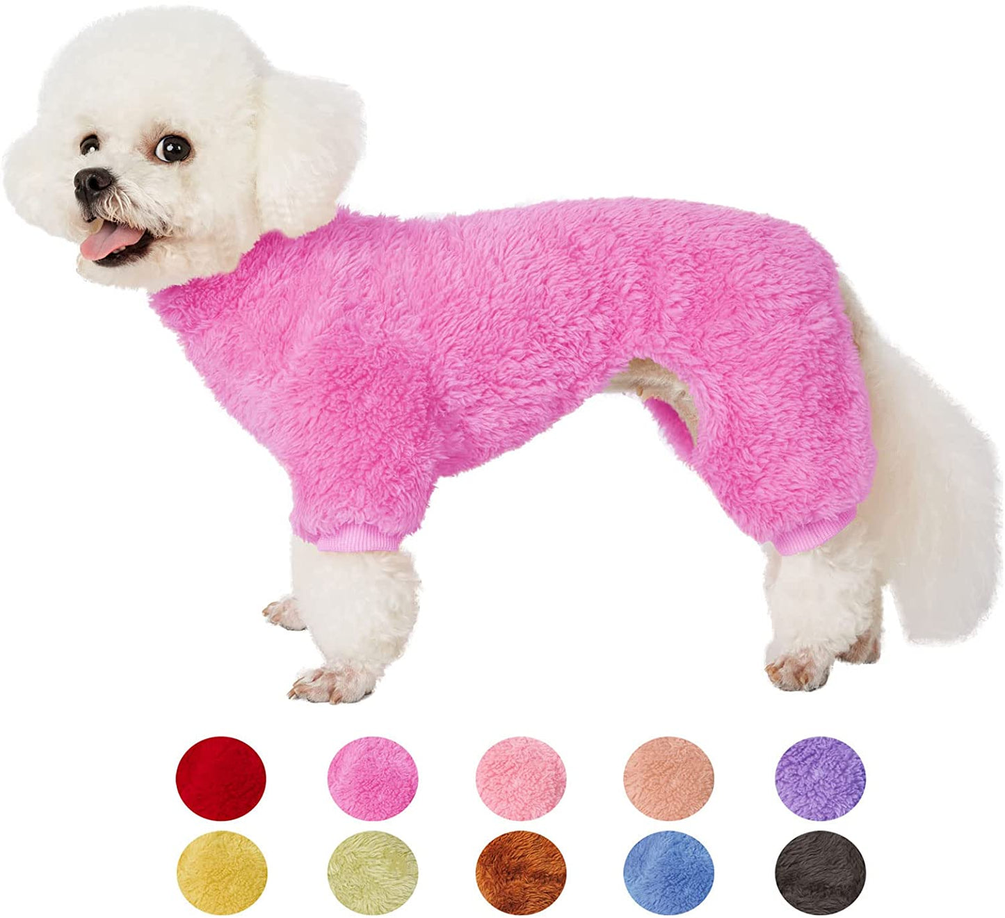 Dog Sweater Coat, Dog Pajamas PJS, Dog Clothes, Dog Christmas Sweaters for Small Medium Dogs Boy Girl Cat Apparel Doggie Jacket Onesie Soft Warm Holiday Outfits (Small, Pink) Animals & Pet Supplies > Pet Supplies > Dog Supplies > Dog Apparel YUGGI Orchid Small 