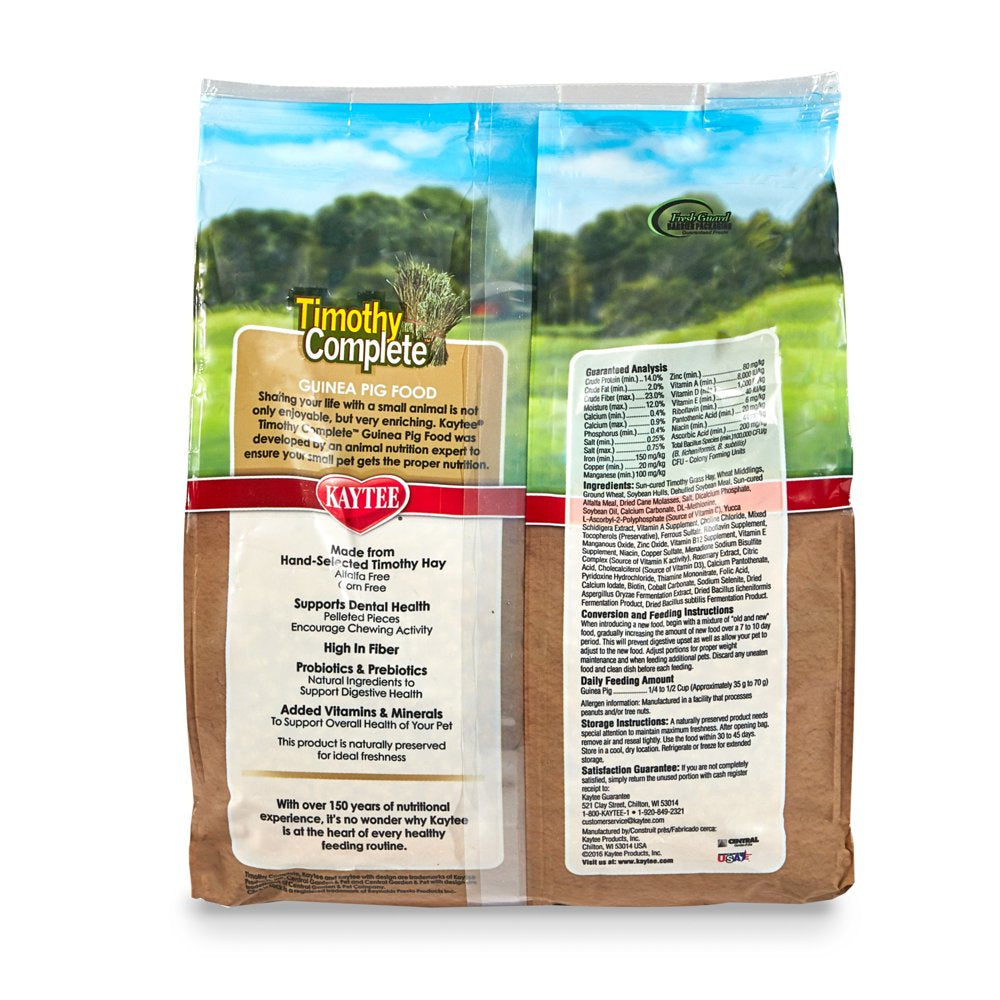 Kaytee Timothy Complete Guinea Pig Pet Food, 5 Pounds Animals & Pet Supplies > Pet Supplies > Small Animal Supplies > Small Animal Food Central Garden and Pet   