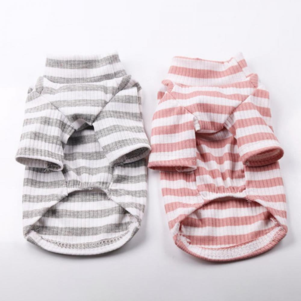 Pet Clothes Dog Shirt Stripe Knitted Shirt Turtleneck Doggy Pet Apparel for Small, Medium Dogs