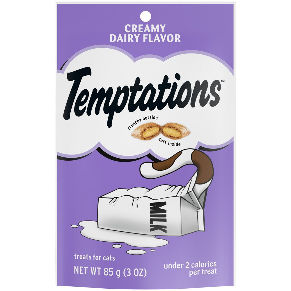 TEMPTATIONS Classic Crunchy and Soft Cat Treats Creamy Dairy Flavor, 3 Oz. Pouch Animals & Pet Supplies > Pet Supplies > Cat Supplies > Cat Treats Mars Petcare 3 OZ  