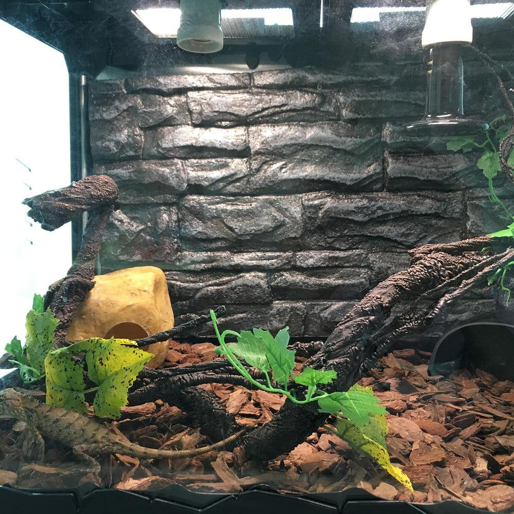 Fovolat Reptile Climbing Vines Plastics Jungle Vines Branches Pet Tank Habitat Terrarium Decor for Geckos Hermit Crabs Snakes and More Reptile Perched Competent Animals & Pet Supplies > Pet Supplies > Small Animal Supplies > Small Animal Habitat Accessories Fovolat   